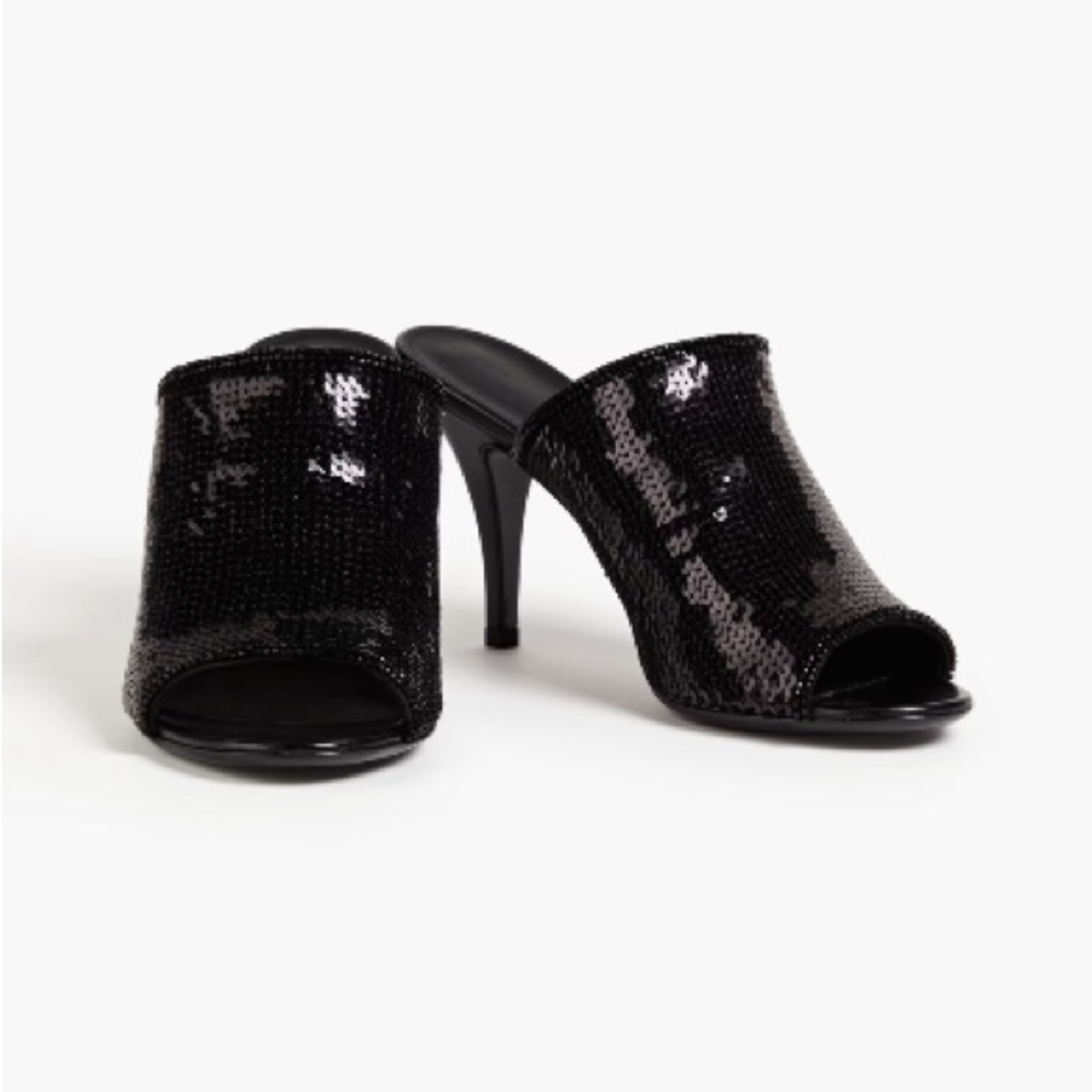 NEW Salvatore Ferragamo Janine Embellished Sequin Sandals | 6